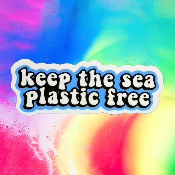 Unbranded Other - Sticker Keep the Sea Plastic Free Ocean Environment Sustainability Message Retro